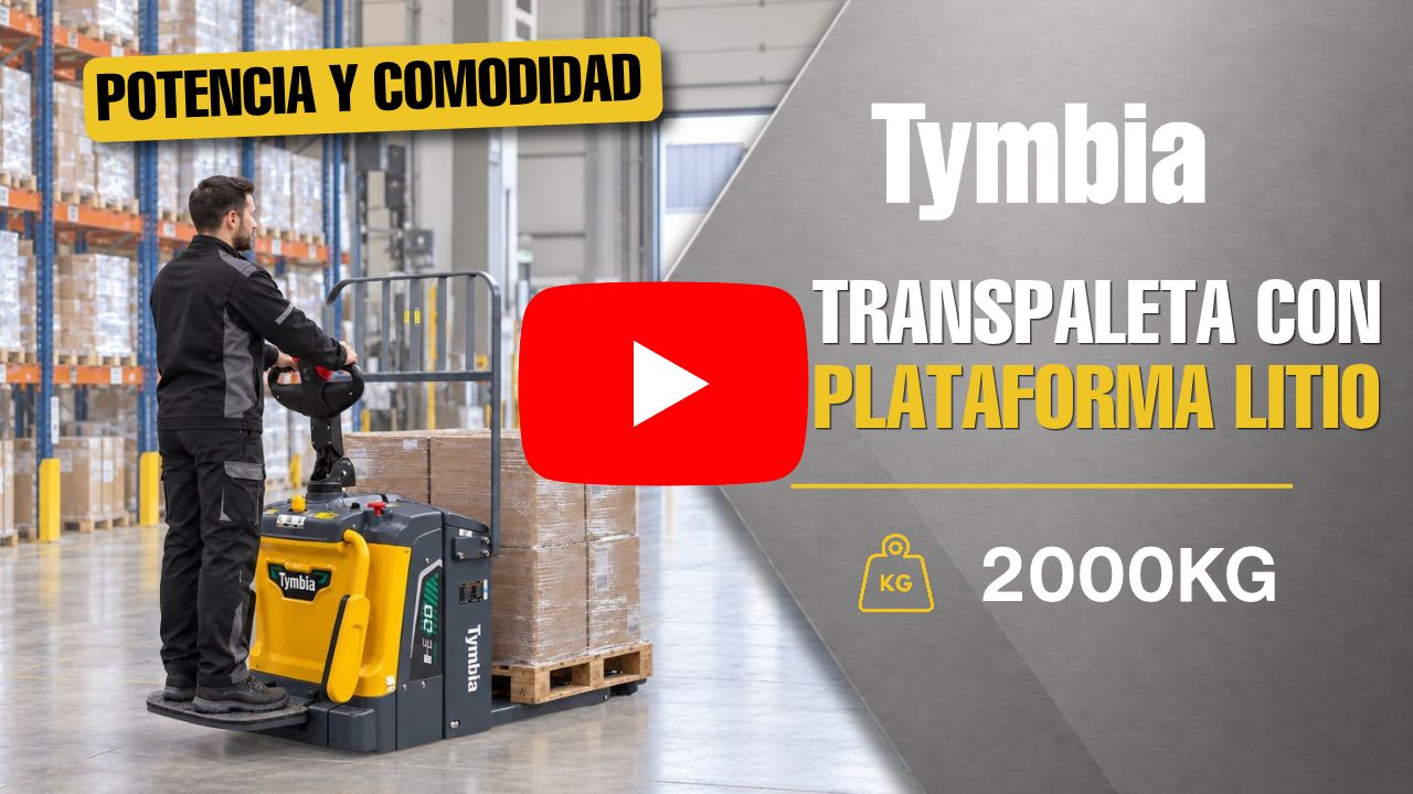 Transpaleta con plataforma litio 2000kg